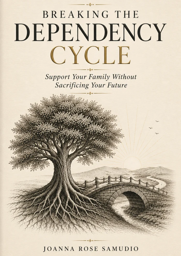 Book cover: Breaking the Dependency Cycle, Support Your Family Without Sacrificing Your Future, by Joanna Rose Samudio